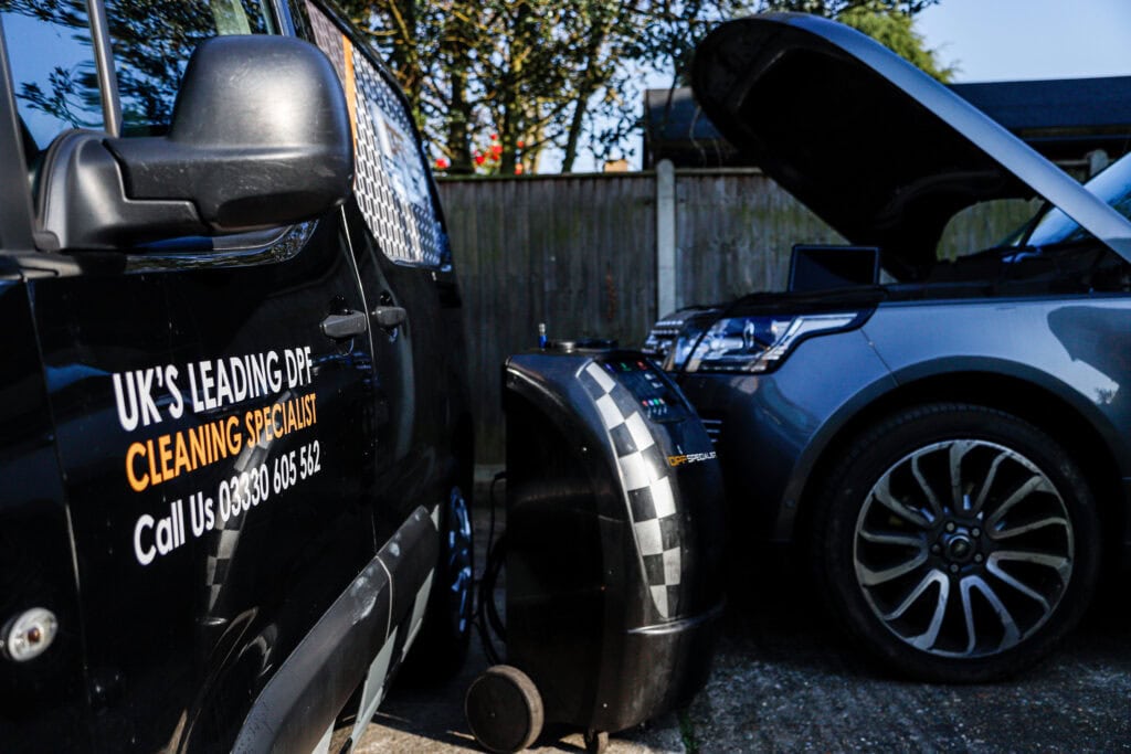 DPF warning light resolved through mobile cleaning service